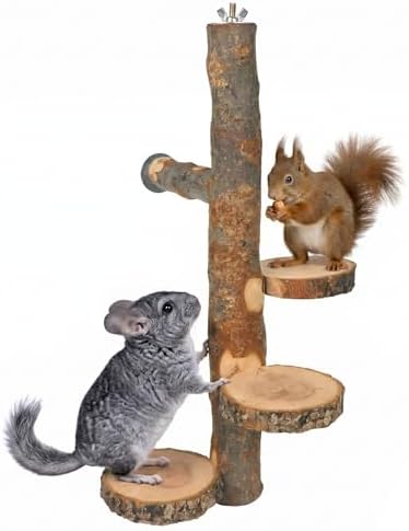 YKD Chinchilla Large Hanging Wooden Rotating Platform