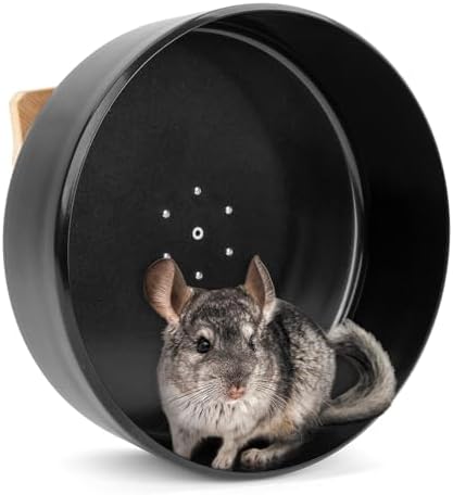 Niteangel 13.8'' Chinchilla Wheel - Quiet & Sturdy Exercise Wheel for Chinchilla or Other Similar-Sized Pets (for Chinchilla, 13.8 inch Running Drum Wheel)