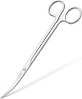 Mandala Crafts 10 Inches Silver Stainless Steel Curved Aquarium Scissors by MandalaCrafts