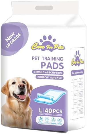 Dog Pee Pads 23x23 Inch, 40 Count – 6-Layer Heavy Duty Leak-Proof Puppy Pads, Super Absorbent & Quick-Dry Potty Training Pads for Large Breed Dogs, Senior Pets, and Post-Surgery Indoor Use