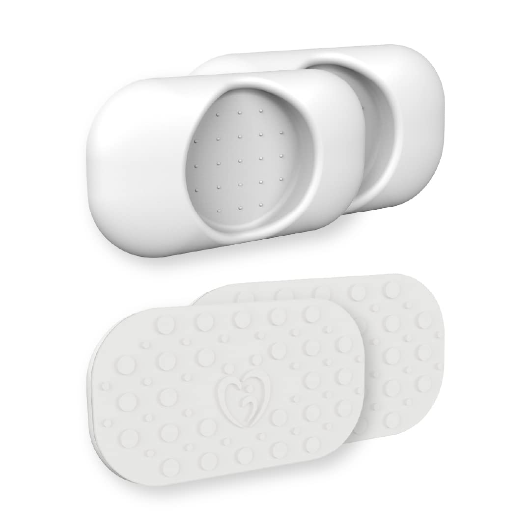 Perma Child Safety Baby Gate Wall Protector, Protect Walls and Doorways, Use with Pressure Mounted Baby and Dog Gates, 4 Pack, White