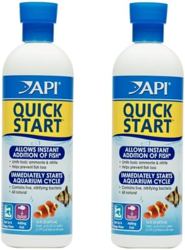 (2) API Quick Start 16oz Bottles for Freshwater and Saltwater Aquariums.