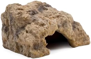 Reptile Hide for Leopard Gecko,Bearded Dragon,Ball Python & Tortoise – Terrarium Habitat Décor, Snake & Lizard Hideout (Resin, Small)