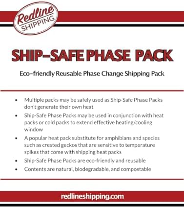 Ship-Safe Phase Pack 5 Count – Reusable Heat Pack Alternative for Temperature Control with Phase Change Material for Reptile Shipping, Amphibians, Snakes and Live Animal Transport
