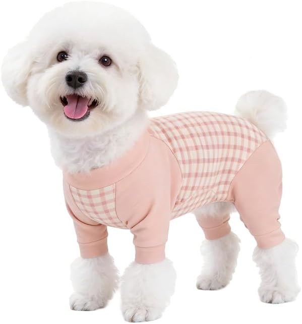 Dog Recovery Suit After Spay-Prevents Lick & Shed(Pink,S)