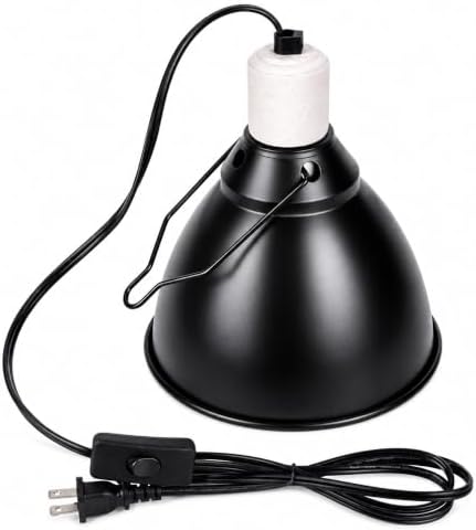 Reptile Light Fixture, 5.5'' Standard Dome Heat Lamp Shade for Reptiles, Lizard, Snake, Turtle