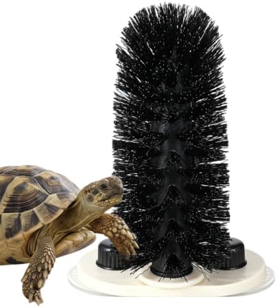 Turtle Brush with Suction Cup - Twist-Lock Aquatic Turtle Shell Cleaner