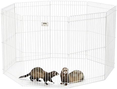 MidWest Homes for Pets Small Animal Pet Playpen/Exercise Pen, Blue and Green,1 Count (Pack of 1), Small Animal Playpen.