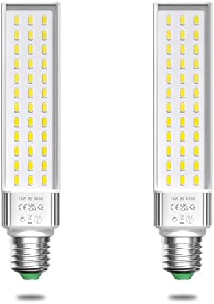 Aluxcia E26 Aquarium Light Bulbs Daylight 5500K,2-Pack(Remove/Bypass The Ballast)