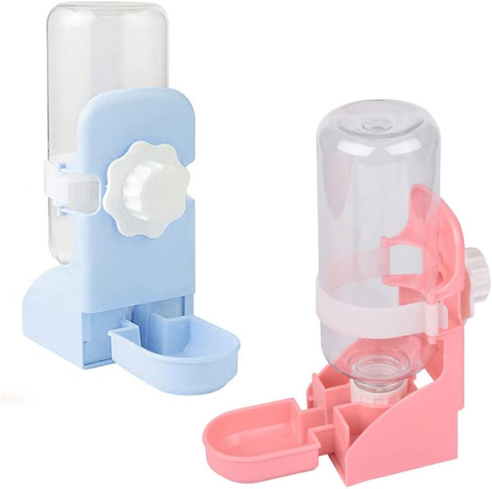 17oz Rabbit Water Feeder, Pet Cage Suspended Water Dispenser, Hanging Automatic Small Animal Bottle Bowl for Bunny Chinchilla Hedgehog Ferret Hamster