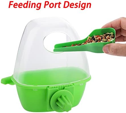 3 Pcs Small Bird Slot Feeder No Mess Cage Hanging Feeder Cup Plastic Food Feeding Box for Parakeet Budgies Cockatiel Lovebird Small Birds