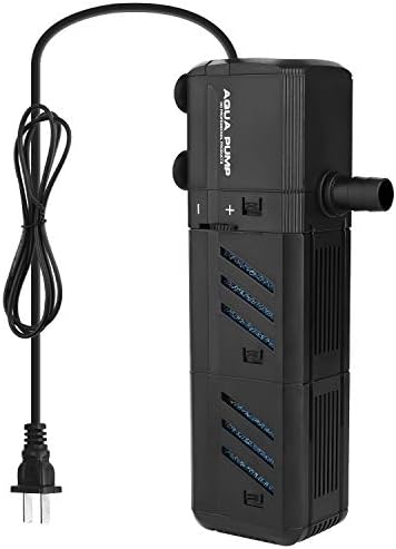 Submersible Aquarium Internal Filter 12W, Adjustable Fish Tank Filter with 320 GPH Water Pump for 50-150 Gallon Fish Tank