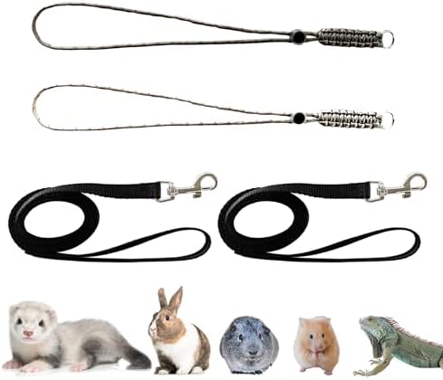 GOMICRAFT Handmade Figure 8 Harness and Leash for Ferrets/Guinea Pigs/Rats