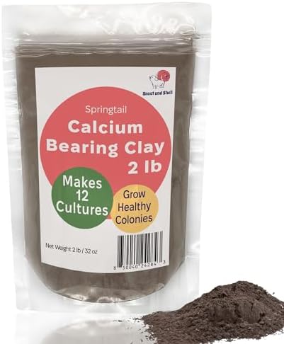 Springtail Calcium Bearing Clay - 2 lb | Ideal for Culturing Springtails, Reptile and Amphibian Terrariums, and Natural Habitat Cleanup Crew