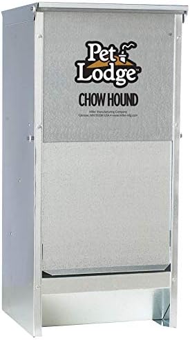 Pet Lodge® Automatic Dog Feeder | Chow Hound Outdoor Pet Feeder | Tough Galvanized Steel | Made in USA (25 lb)