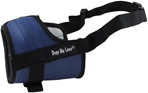 Adjustable Dog Muzzle 6 Sizes Blue (L: 9.5"-13.5" Snout Circumf.)