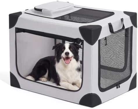 Portable Soft Large Dog Crate Collapsible Pet Travel Kennel L(36"x25"x25")