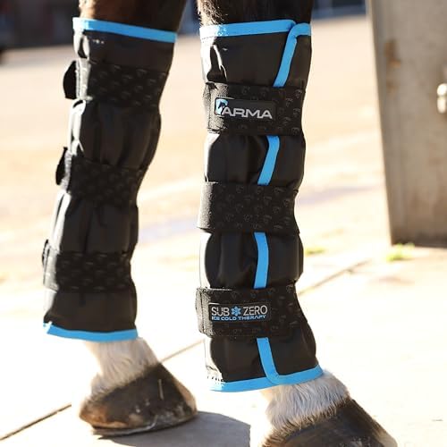 Shires ARMA Subzero Ice Boots - Cold Therapy Cooling Leg Wraps for Horses Default Title