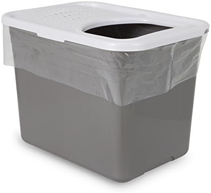 Petmate TOP ENTRY LITTER PAN LINERS Dark Grey 8 Count (Pack of 1)