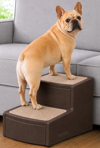 Pet Gear Easy Step II Pet Stairs, Dark Brown, 2 Step