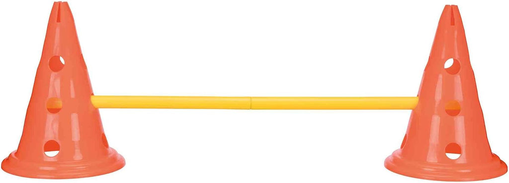 TRIXIE Dog Agility Hurdle Cone Set – 6 x Cones, 3 x Agility Rods