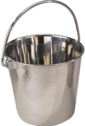 ProSelect Heavy Duty Stainless Steel Pails — Durable Pails for Kennels and Farms - 9¾", 9-Quart