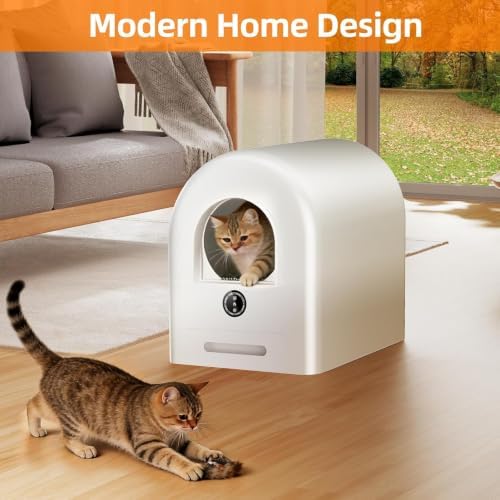 Large Capacity Automatic Cleaning Cat Litter Box with Safety Sensors