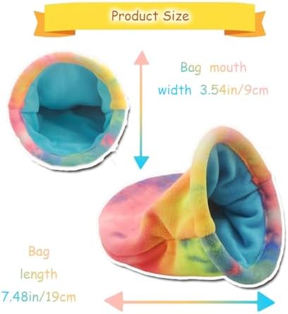 Soft Fleece Rabbit Snuggle Sack, Guinea Pig Hideout, Small Animal House Ferret Cozy Cave Hamster Sleeping Bag for Small Pet/Ferret