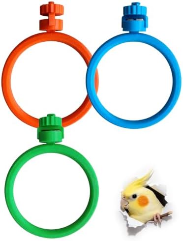 Rotatable Plastic Ring Bird Swing with Bearing for Parrots Cage Accessory