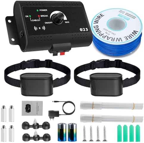Wireless Electric Dog Fence System 1.2 Acre Pet Boundary Containment