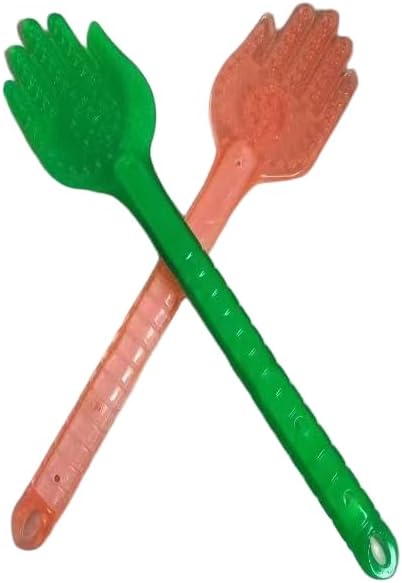 Flexible pet Training Hand clap, Green and Pink, Plastic, 14.56 inches, Dog and cat Behavior Training Tool, 2-piece Pack