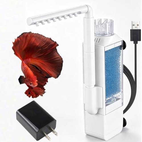 Small Internal Aquarium Filter with Surface Skimmer,USB Power Adapter