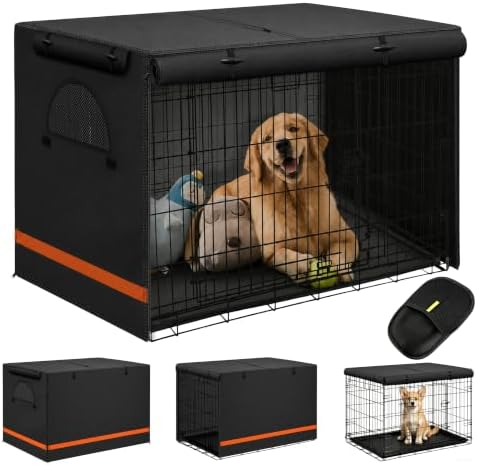 Heavy Duty Dog Crate Cover 36 in,Polyester Kennel Sunshade