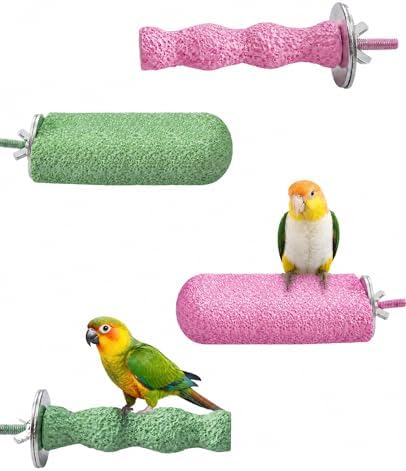 4 PCS Large Bird Beak Grinding Stone, Beak Nail Trimmer Grinder for Budgies Parakeets Cockatiels Conures