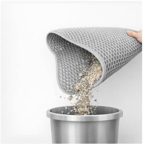 Double Layer Cat Litter 36"x24" Mat-Waterproof, Non slip, Easy Clean Litter Trapping Mat for Cats