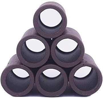 DOHO Aquarium Cave Handmade Brown Ceramic Shelters - Shrimp and Small Fish Habitat, Breeding Tube, Hiding cave - Hideaway Pipes Reduce Stress, Encourage Spawning - Aquarium Decorative Six Holes