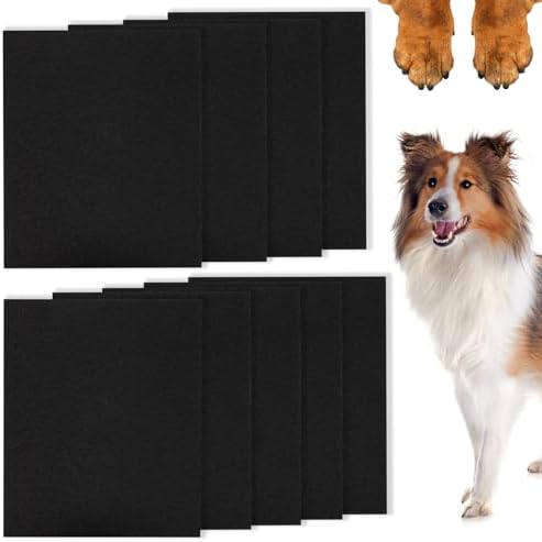 9 Pcs Dog Nail File Scratcher Self-Adhesive Replacement Sandpaper for Dog Scratch Pad Nail Files for Pet Manicure & Pedicure, Litter Box, Furniture or Any Flat Surface (9.2''x11.2'')