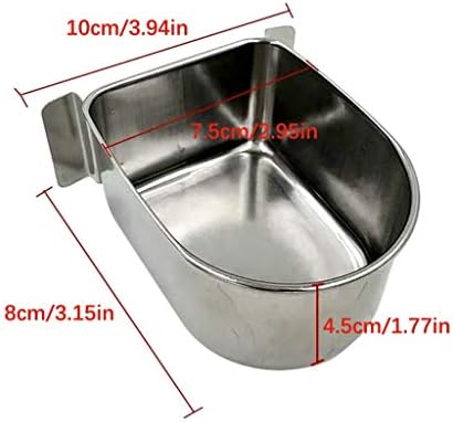 Parrot Parakeet Cockatiel Cage Food Box Water Cup Stainless Steel Pet Bird Feeding Feeder Bowl Birdcage Accessories