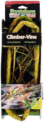 Penn-Plax Reptology Reptile Climber-Vine – Thick Green Vine Decoration for Terrariums – 5” Length (REP401)