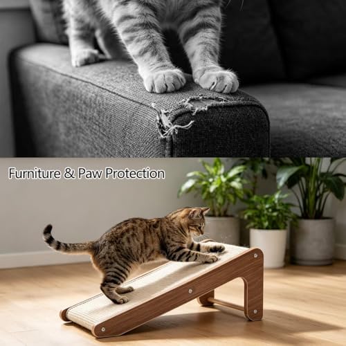 Sisal Cat Scratcher Ramp for Indoor Cats