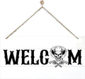 Welcome Sign for Front Door, Welcome Decor Wooden Hanging Sign for Wall Decor by corner+wind