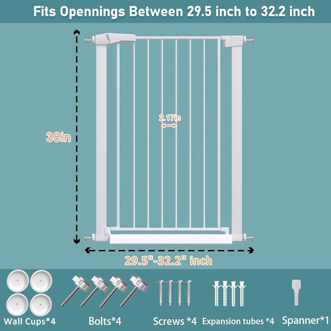 Fairy Baby 38" Extra Tall Baby Gate - Image 2
