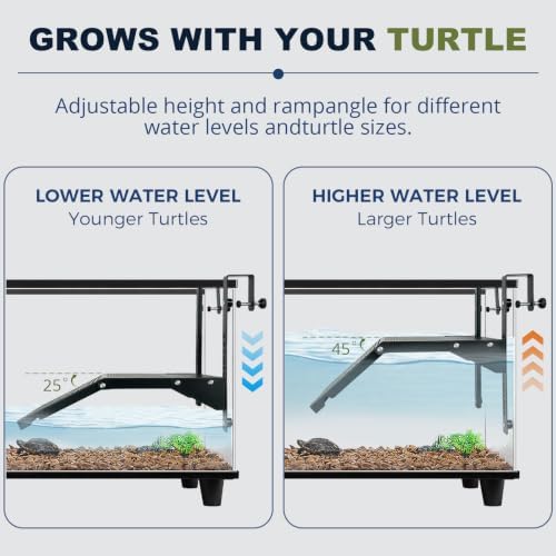 Turtle Basking Platform Adjustable Height Turtle Dock