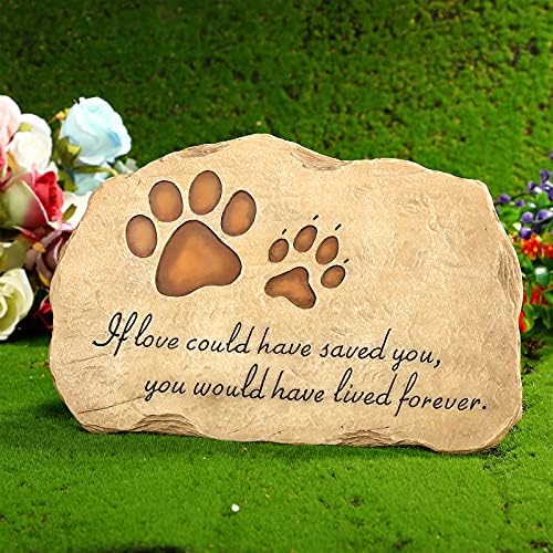 Jetec Dog Memorial Gifts for Loss of Dog, Pet Memorial Stones Grave Marker