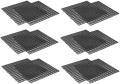 12 Pack 12inch（30cm） Square Aquarium Bottom Filter Mesh Partition Dividers Grid Plate Fish Tank Divider Plastic Egg Crate, Aquarium Filter Bottom Tray, Grid Isolation Board Partition