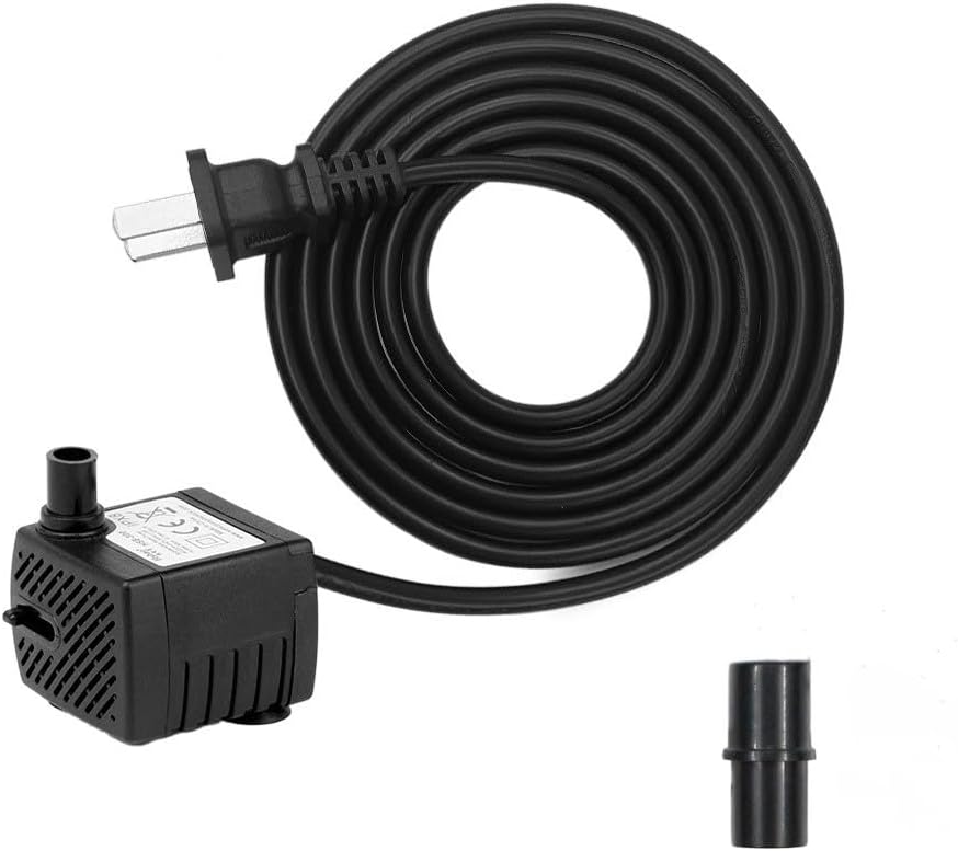 60GPH 2.5W Mini Submersible Fountain Pump for Aquarium,Water Feature