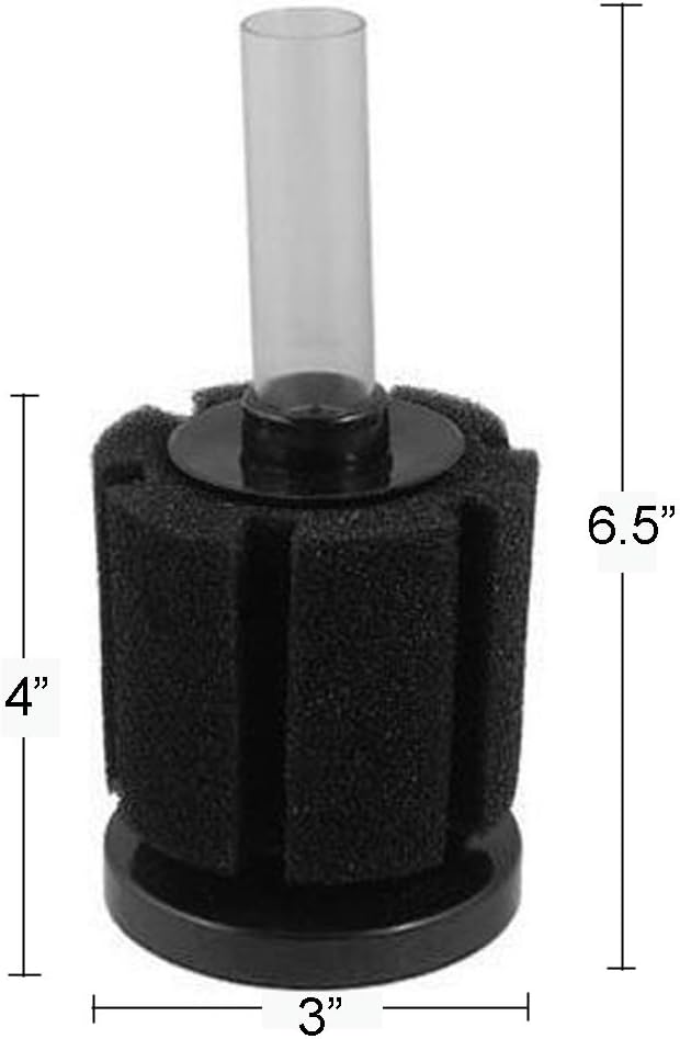 Bio Sponge Filter Air Pump Driven Up to 20 Gallon Each, Breeding Fry Betta Shrimp Fish Tank Aquarium (Small 4-Pack)