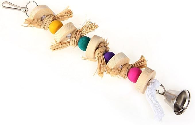 Hypeety Parrot Pet Bird Chew Bird Toys Parakeet Toys Wooden Straw - Image 7