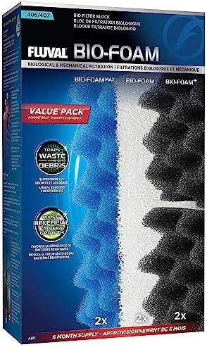 Fluval 406/407 Bio Foam Value Pack, Replacement Aquarium Filter Media