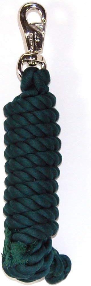 Hamilton 3/4" x 10' Cotton Horse Lead Rope with Bull Snap, Red